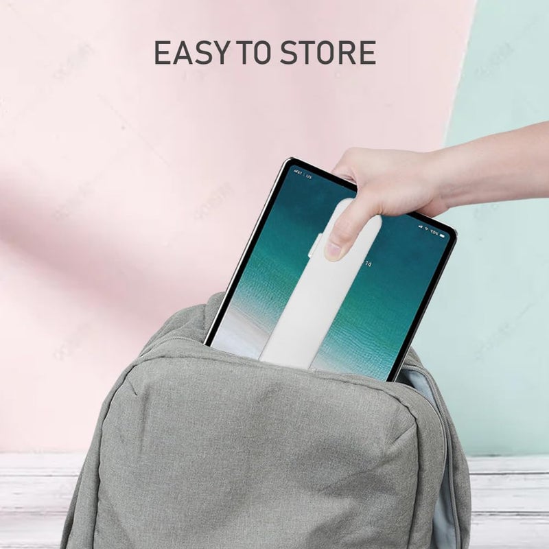 SIXFU Case for Apple Pencil, Storage Case Design for Apple Pen 2nd/ 1st, iPad Pencil Accessories Charging Cable Case for Stylus Pen(White+Pink) - Image 5
